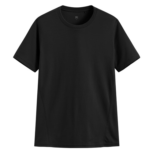 涼感網眼圓領T恤-男