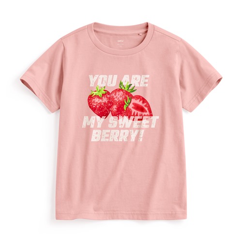 草莓印花T恤-童