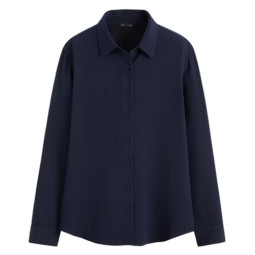 嫘縈長袖襯衫-女