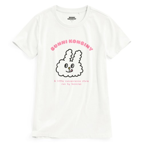 Bunni Konbiny印花T恤-01-女