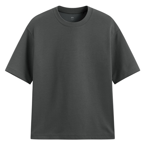 輕涼棉質寬版T恤-男