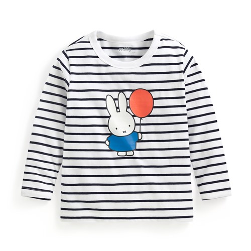Miffy條紋長袖印花T恤-02-童