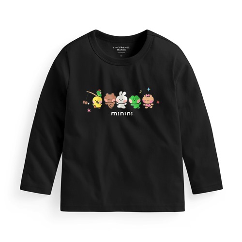 LINE FRIENDS minini長袖印花T恤-01-童
