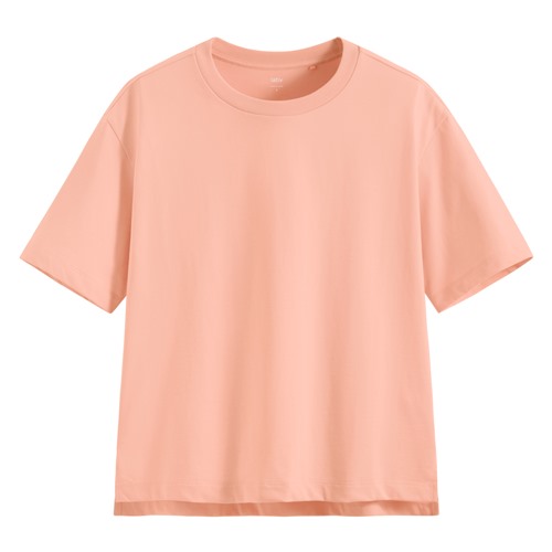 輕涼棉質薄款寬版T恤-女