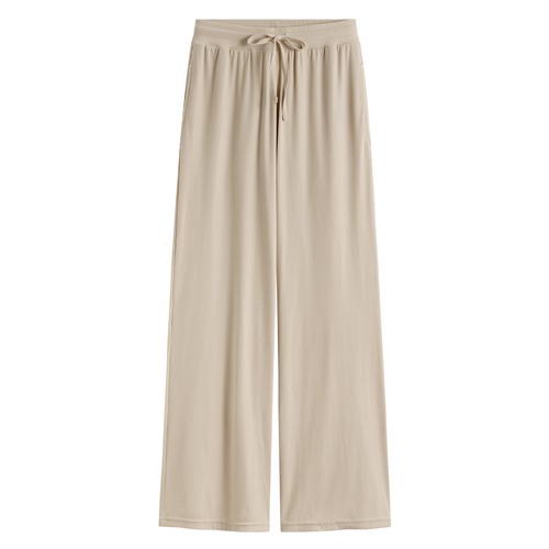 輕涼羅紋寬褲-女