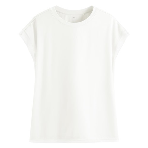 柔滑棉網紗連袖上衣-女