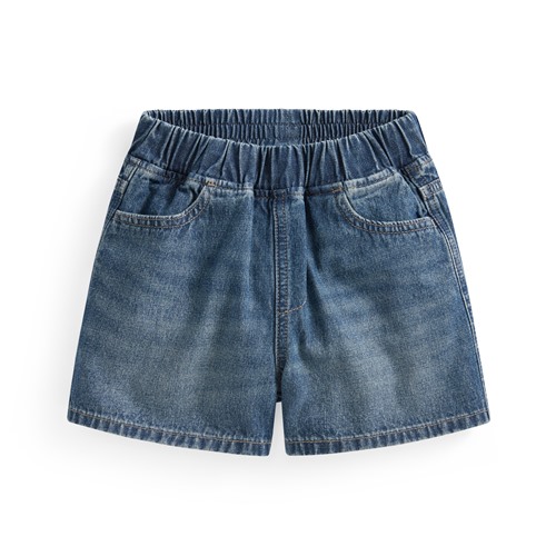 純棉牛仔鬆緊短褲-童