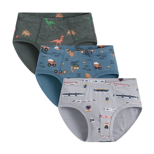 莫代爾印花三角褲(3入)-男童