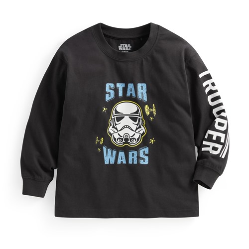 STAR WARS系列寬版長袖印花T恤-05-童