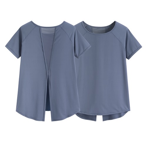 運動開衩綁帶短袖T恤-女