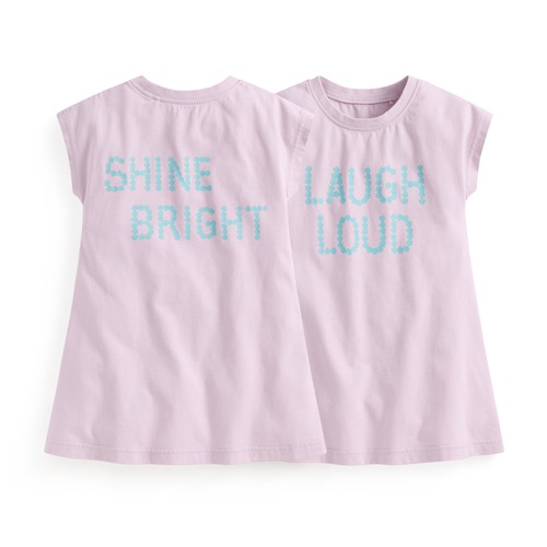 純棉文字印花洋裝-Baby