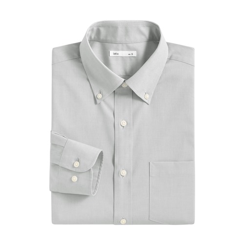 商務彈性修身長袖襯衫-男