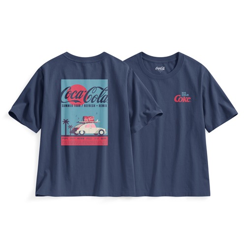 可口可樂寬版印花T恤-10-女