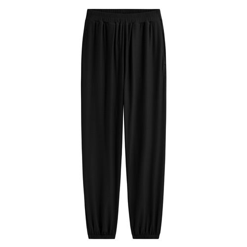 輕涼羅紋寬鬆束口褲-女