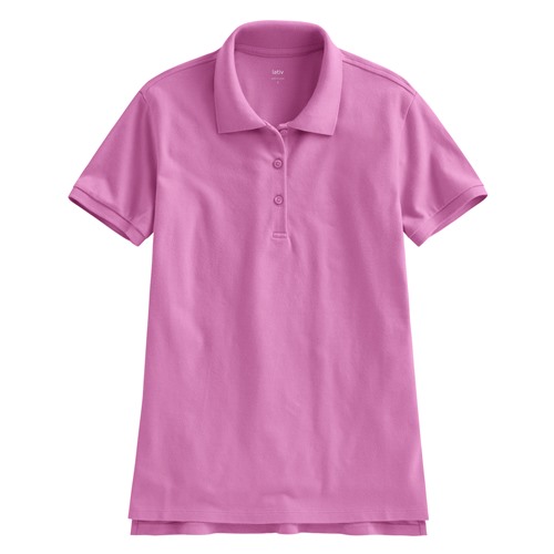 棉質網眼彈性polo衫-女