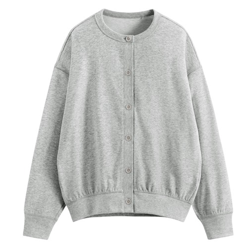 抗UV寬版圓領開襟外套-女