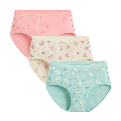 莫代爾印花三角內褲(3入)-童