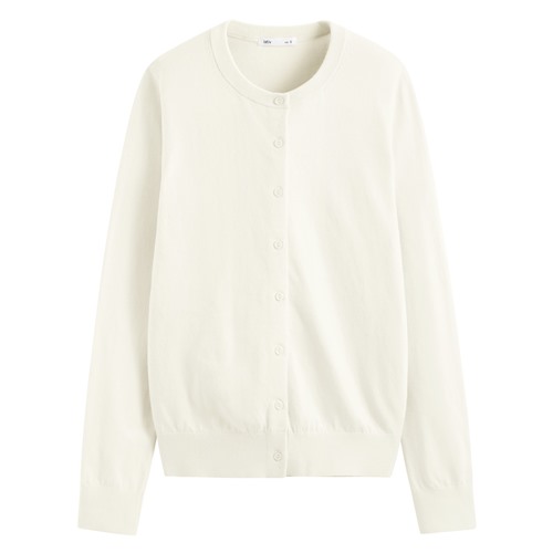 棉質圓領針織外套-女