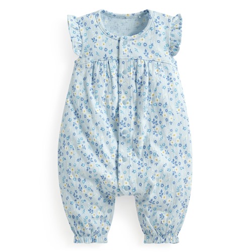 荷葉袖碎花連身衣-Baby