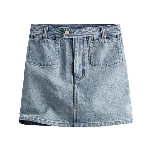 牛仔連褲短裙-女