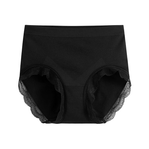 無縫蕾絲高腰內褲-女