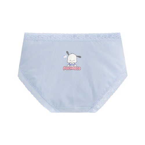 三麗鷗棉質蕾絲中腰內褲-02-女