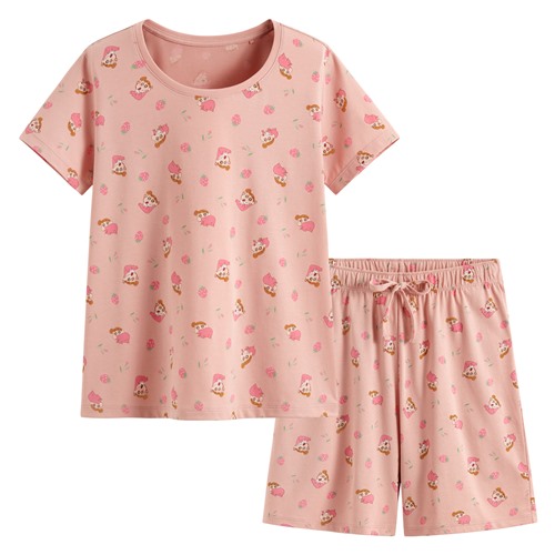 蠟筆小新快乾棉印花家居套裝-女