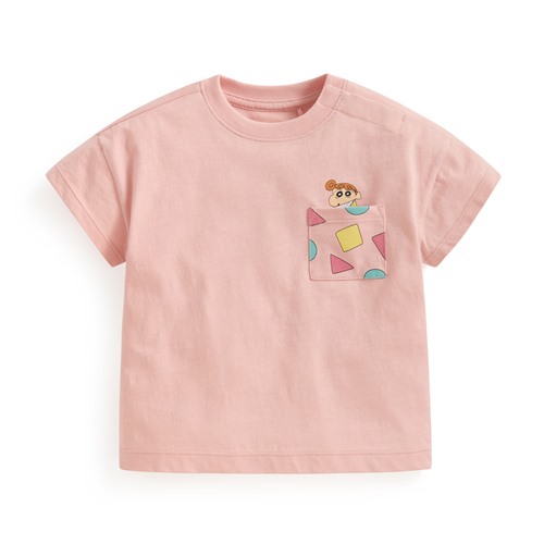 蠟筆小新竹節棉口袋印花T恤-Baby