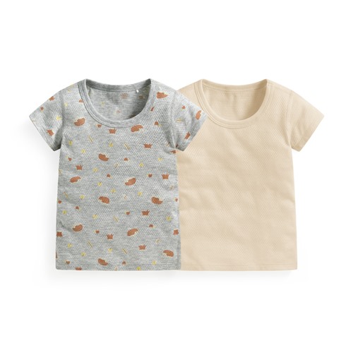 純棉網眼印花T恤(2入)-Baby