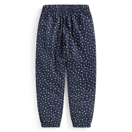 竹節棉印花束口褲-童