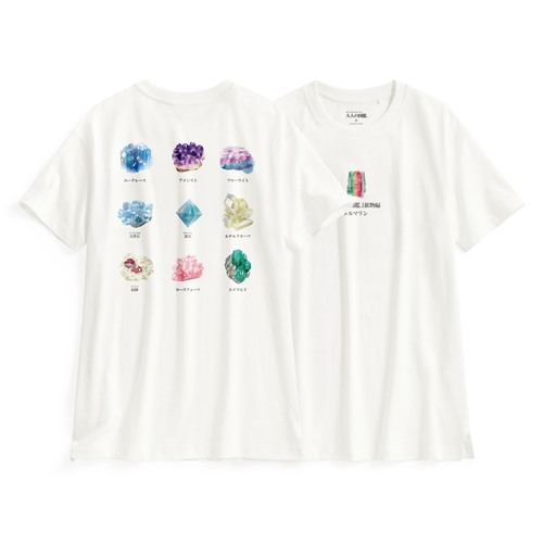 大人的圖鑑寬長版印花T恤-12-女