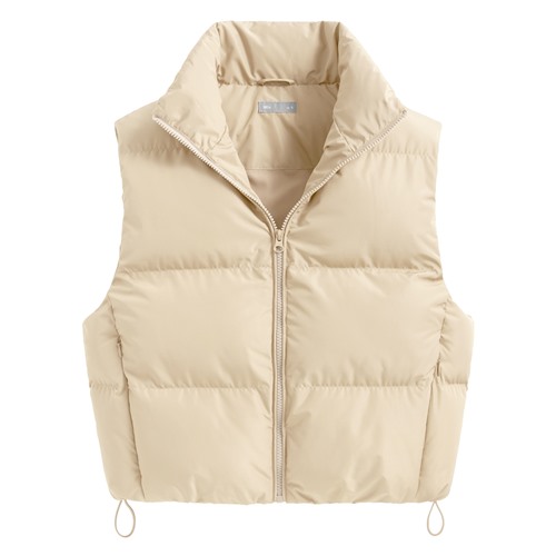 鋪棉寬鬆短版背心-女