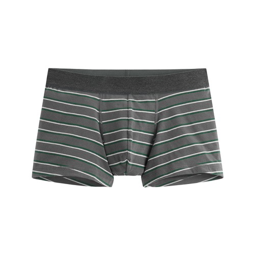 棉質低腰條紋平口內褲-男