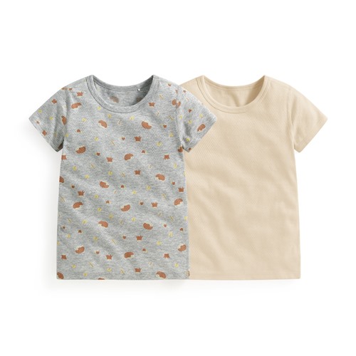 純棉網眼印花T恤(2入)-童