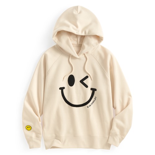 S.W.SMILEY®刷毛電繡連帽衫-07-女