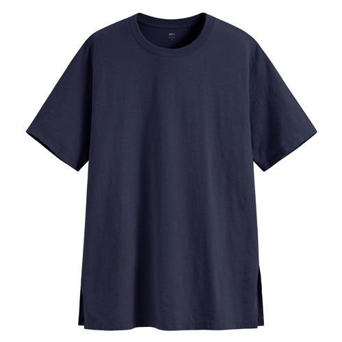 竹節棉寬鬆長版T恤-女