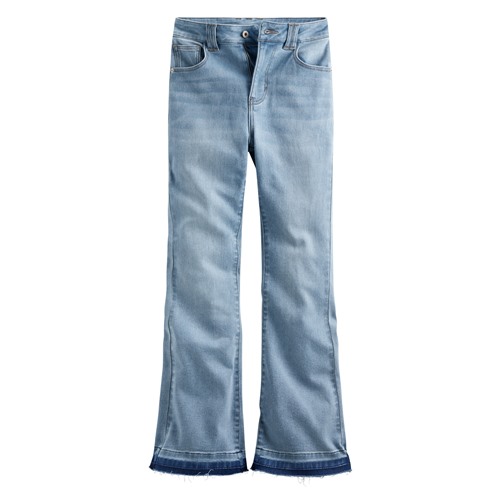 不收邊靴型牛仔褲-女