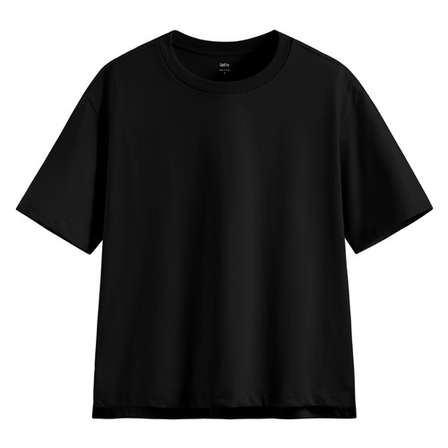 輕涼棉質薄款寬版T恤-女