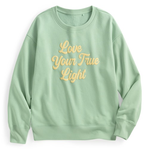 文字刷毛印花圓領衫-03-女