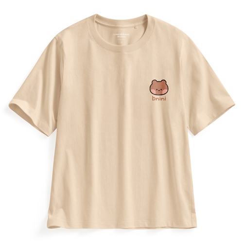 LINE FRIENDS minini寬版印花T恤-01-女