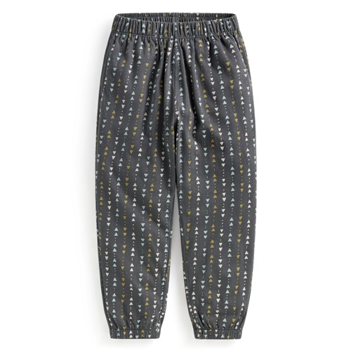 竹節棉印花束口褲-童