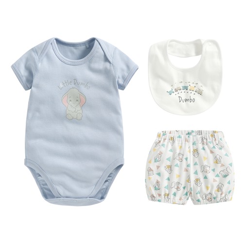 迪士尼系列純棉羅紋套裝組(3入)-Baby