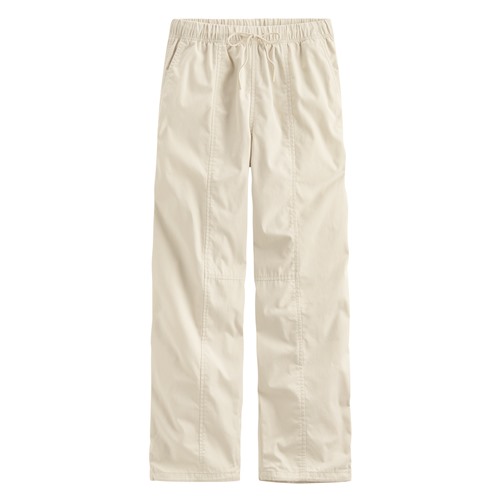 鬆緊腰頭休閒寬褲-女