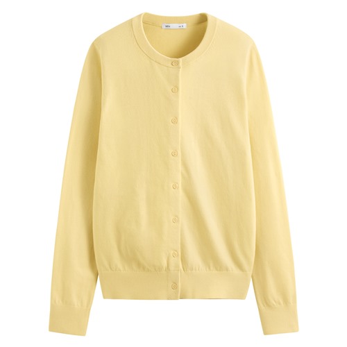 棉質圓領針織外套-女