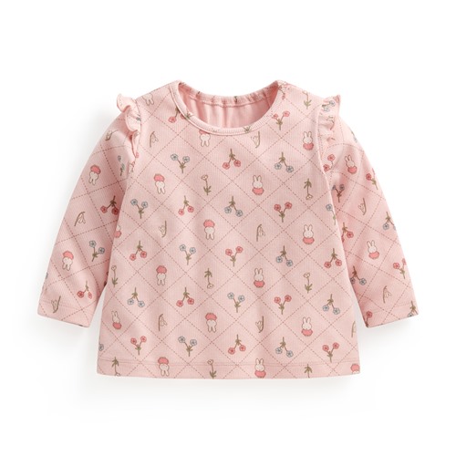 Miffy羅紋荷葉造型印花T恤-Baby