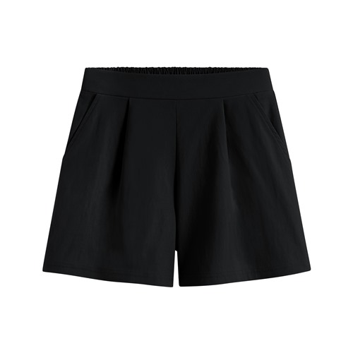 彈力打褶短褲-女