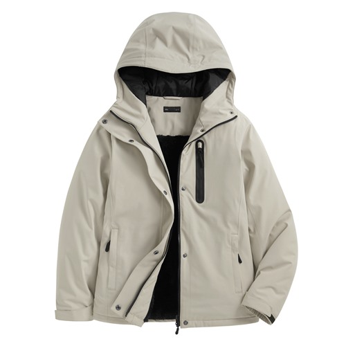 防水機能鋪棉連帽外套-女