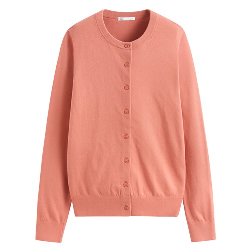 棉質圓領針織外套-女