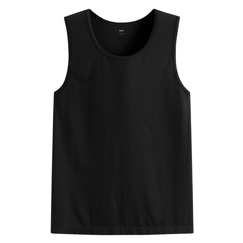 純棉圓領背心-男