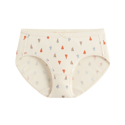 棉質印花中腰內褲-02-女